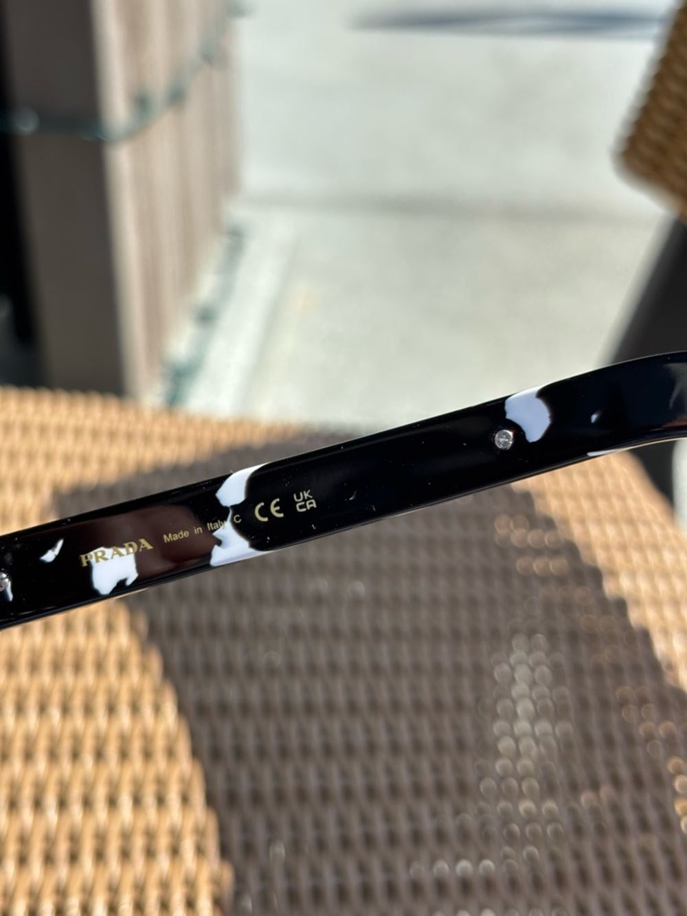 NEW Prada SPR A16S Sunglasses Black Phantos Made in Italy Iconic metal plaque - Picture 7 of 14